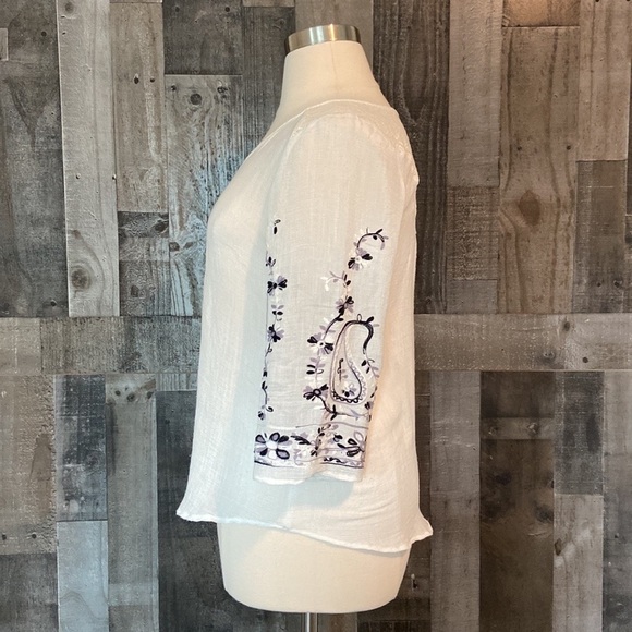 Anthropologie Fig and Flower top large festival boho chic flowy paisley floral - Picture 8 of 12